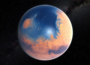 Marte pudo tener un océano en el hemisferio norte hace unos 4.000 millones de años. Crédito: ESO/M. Kornmesser/N. Risinger