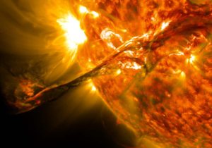 Llamarada solar del 31 de agosto de 2012. Crédito: NASA