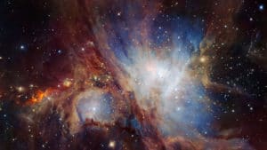 La Nebulosa de Orión vista en infrarrojo. Crédito: ESO