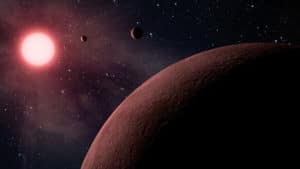 Concepto artístico de un sistema estelar formado por varios planetas. Crédito: NASA