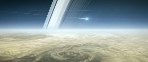 La sonda Cassini desintegrándose en la atmósfera de Saturno