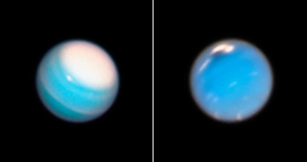 Las tormentas de Urano y Neptuno vistas por el Hubble