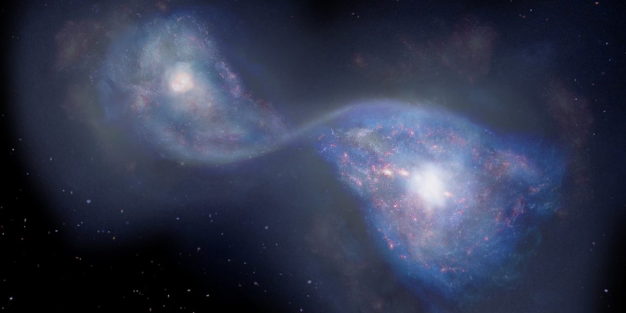 Observan la colisión de galaxias tras el Big Bang