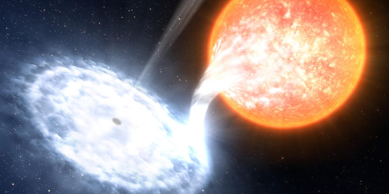 Una estrella similar al Sol alrededor de un agujero negro