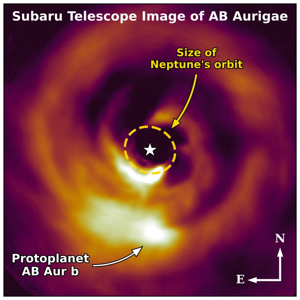 AB Aurigae b: un protoplaneta masivo... y desconcertante