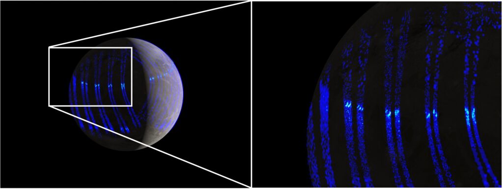 El parecido entre las auroras de la Tierra y Ganímedes